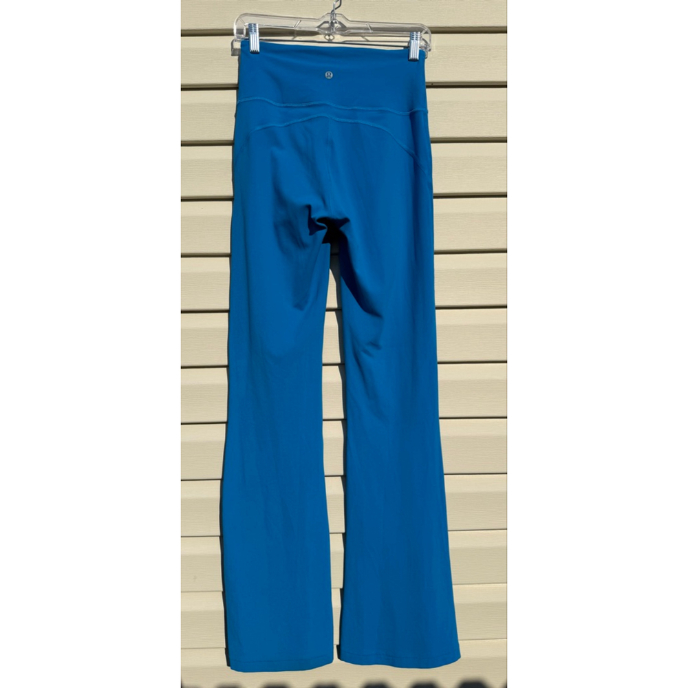 Lululemon Groove Flare Pants Size 6 Bright Blue Yoga High Rise Stretch Leggings - Picture 8 of 10